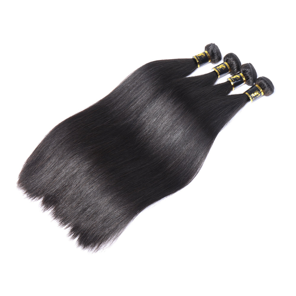 Brazilian Hair 1 Bundle Straight Human Hair Bundle Natural Black 10-34 inch Hair Weave Sew In Hair Extensions