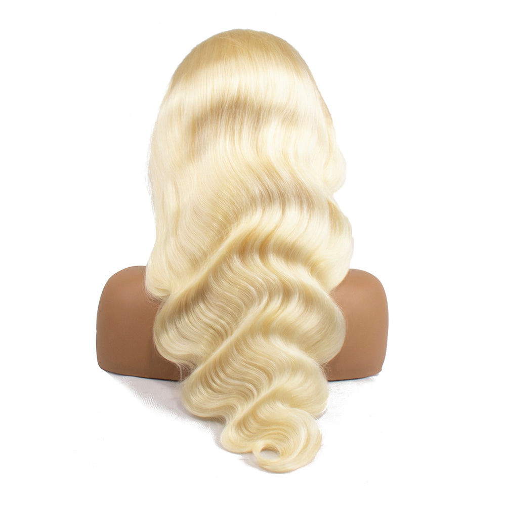 613 Lace Front Wig Human Hair Body Wave Wigs for Women 13x4 Virgin Blonde Lace Frontal Human Hair Wig Pre Plucked with Baby Hair