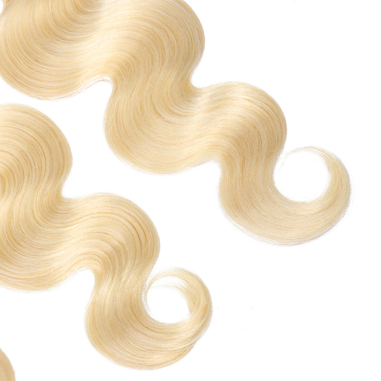 Brazilian Body Wave Blonde Hair Weaves 613 Color 3 Bundles best 100% Human Hair