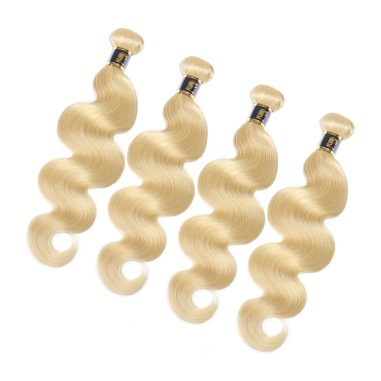 Brazilian 100% Human Hair Bundles Body Wave Blonde Hair Weaves 613 Color 4 Bundles Deal