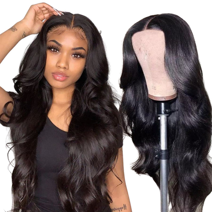 Aosun 100% Human Hair Wigs Body Wave 4x4 Front Lace Wig with Free Shipping