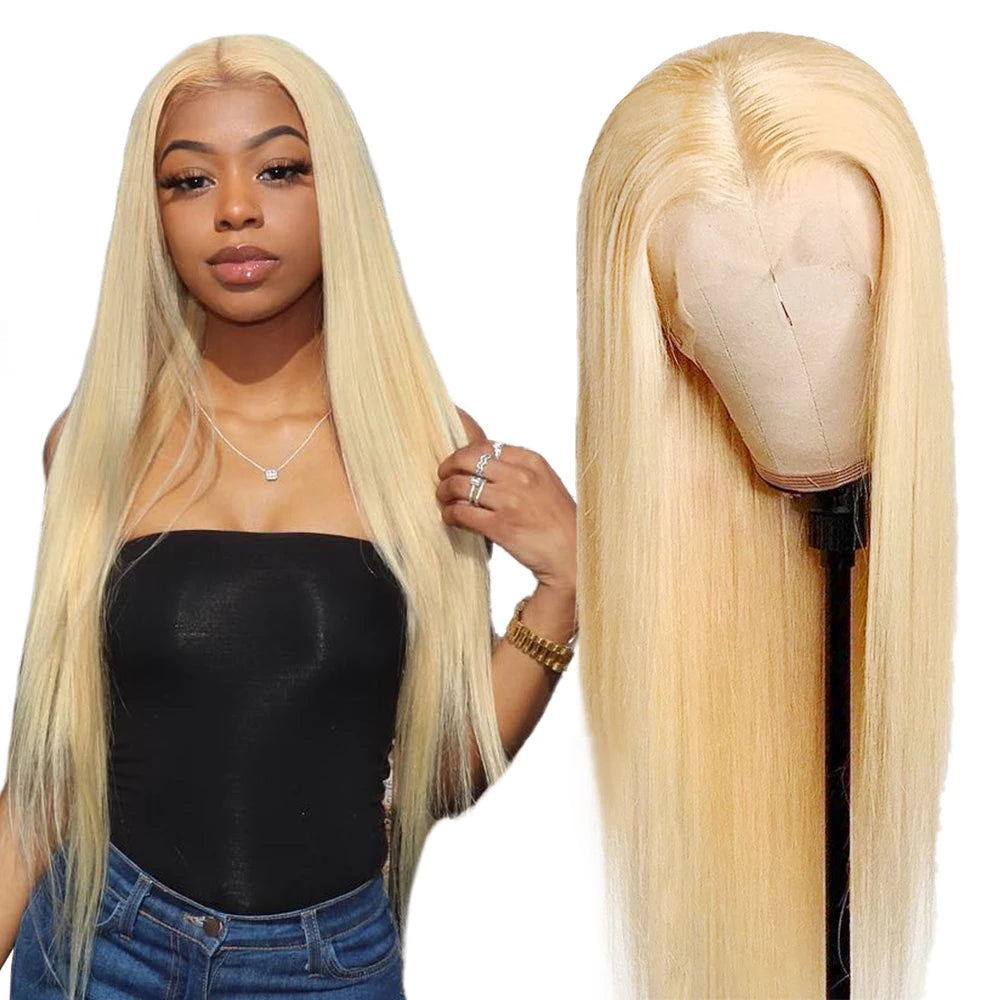 Blonde 613 Front Lace Wig Human Hair Wigs For Women Straight 13x4 Lace Frontal Wig