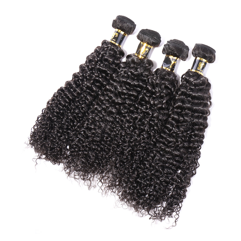 Brazilian Hair Kinky Curly Hair Bundles 100% Human Hair Weaves Natural Black Human Hair Extensions