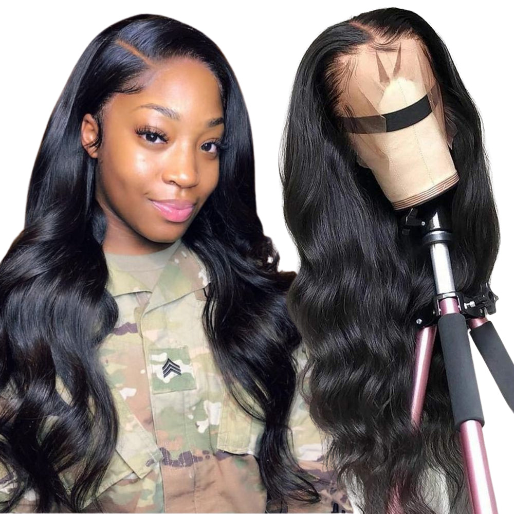 Aosun Body Wave 13x4 Lace Front Wig 180% Density Pre Plucked Human Hair Wigs