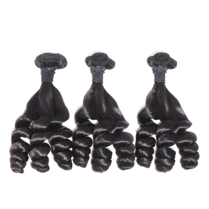 100% Unprocessed Virgin Hair Funmi Twist Curly Hair 3 Bundles Deal Natural Black Color Fumi Curly Human Hair Weaves